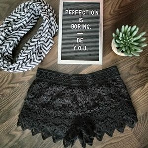 Boho lace shorts